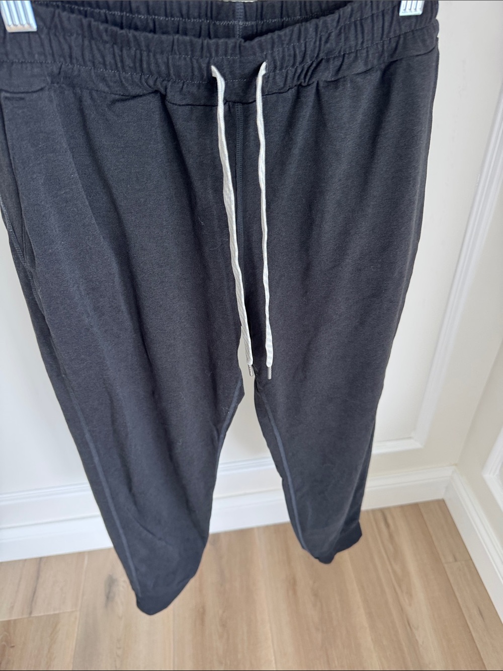 Vuori Black Jogger Pants with White Drawstring
